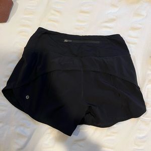 Black high rise lulu lemon shorts